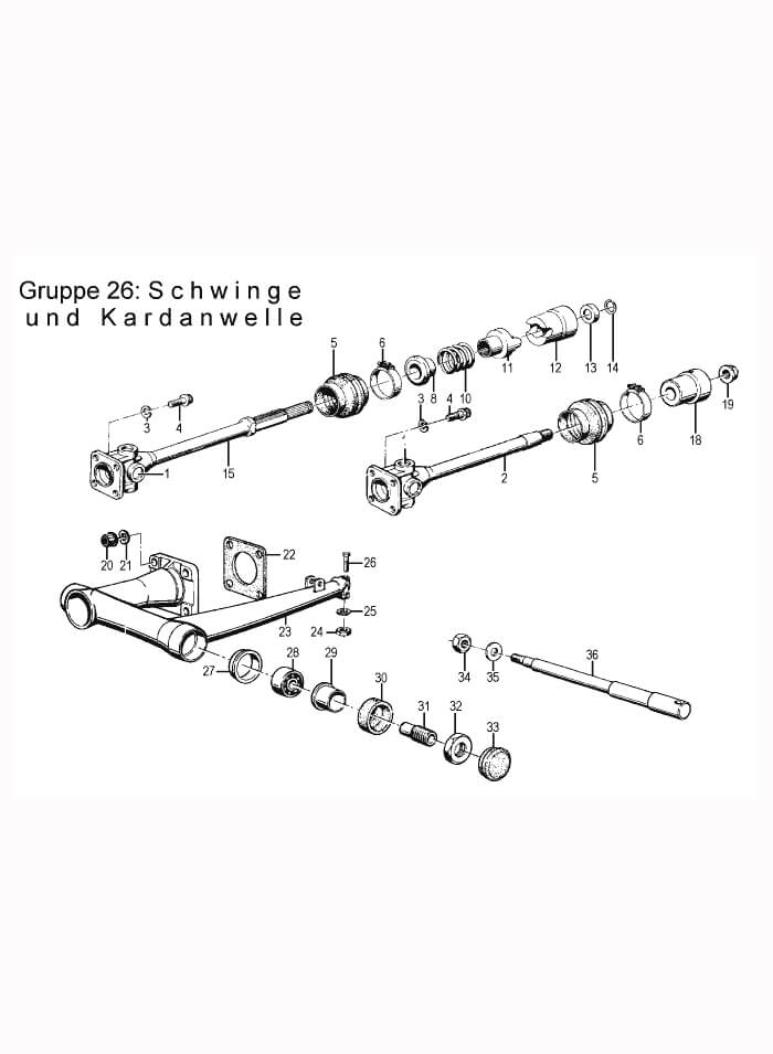 Kardanwelle BMW Motorrad 2V R 80 - 100 GS und R Paralever