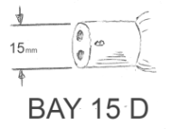 Birne 6 Volt, LED, Sockel BAY15D, rot/weiß, für kleines und großes Hella-Rücklicht