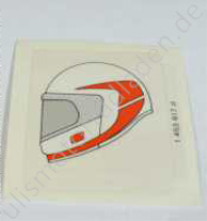 Sticker (Aufkleber) Sicherer mit Helm für den Tank