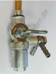 Benzinhahn für BMW R51/2, 2 Abgänge, Innengewinde M14x1,5