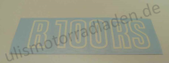 Sticker (Aufkleber) für Batterieabdeckung R100RS, weiß