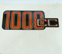 Sticker (Aufkleber) für Batterieabdeckung 1000cc, silber