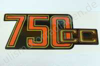 Sticker (Aufkleber) für Batterieabdeckung 750cc, gold