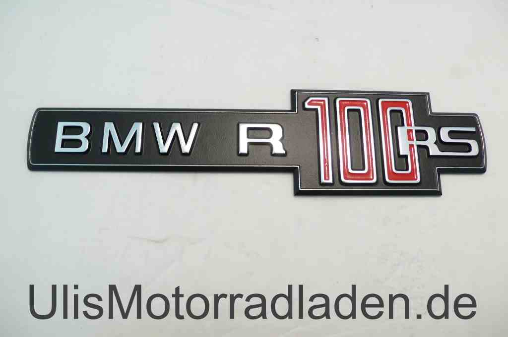 Typenschild Motor für BMW R100RS, rot