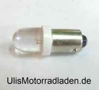 Birne 6 Volt, LED, Sockel BA9S, weiß
