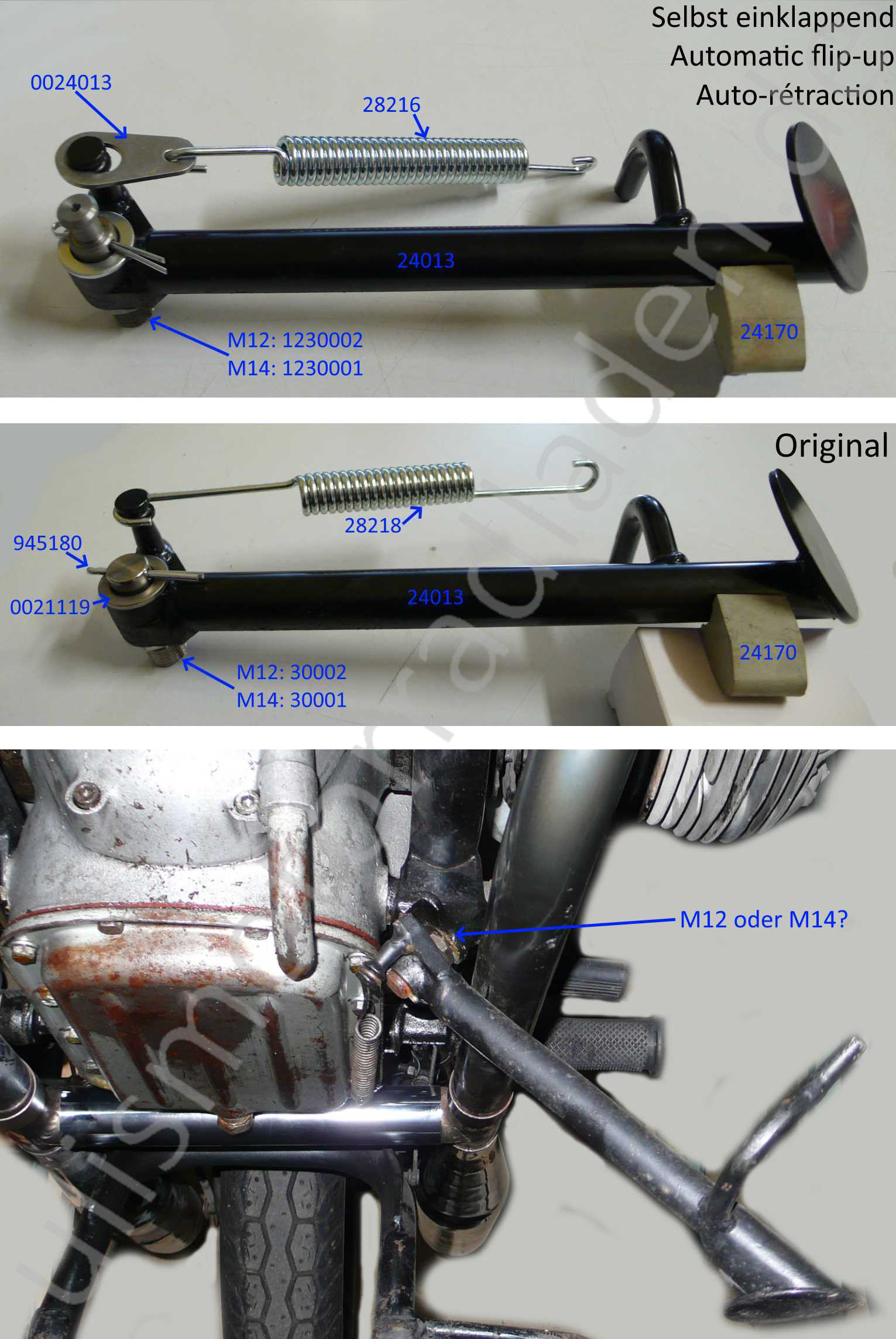 Seitenständer für BMW R50-R69S, gebraucht