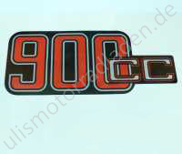 Sticker (Aufkleber) für Batterieabdeckung 900cc, silber