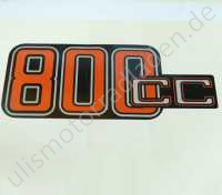 Sticker (Aufkleber) für Batterieabdeckung 800cc, silber