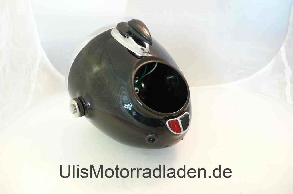 Scheinwerfer für BMW R25/3, komplett OHNE Tacho, schwarz