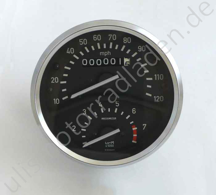 Tacho mit Drehzahlmesser, 10-120 mph (MEILEN), Wegdrehzahl: 1,215 für BMW R60/5