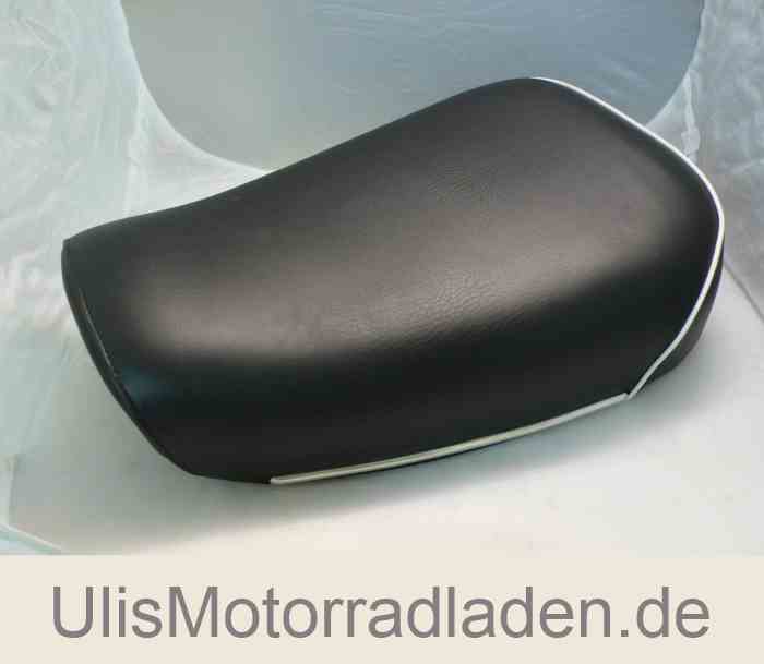 Einzelsitz für BMW R50/5, R60/5 und R75/5, weißer Keder, glatter Bezug