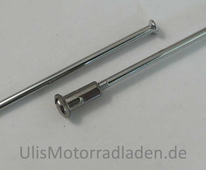 Speiche für BMW R25/3-R27 und R50-R69S, ab R50/5, hinten, M4 x 140 (2x gekreuzt)