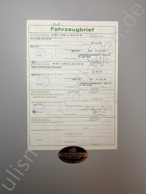Rahmen für BMW R45 mit Brief von 1980 - Gebraucht