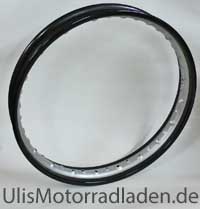 Felge für BMW R51/2-R68, schwarz/silber lackiert
