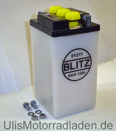 Batterie 6V, für BMW R24-R25/3, R51/2-R69S, weiß