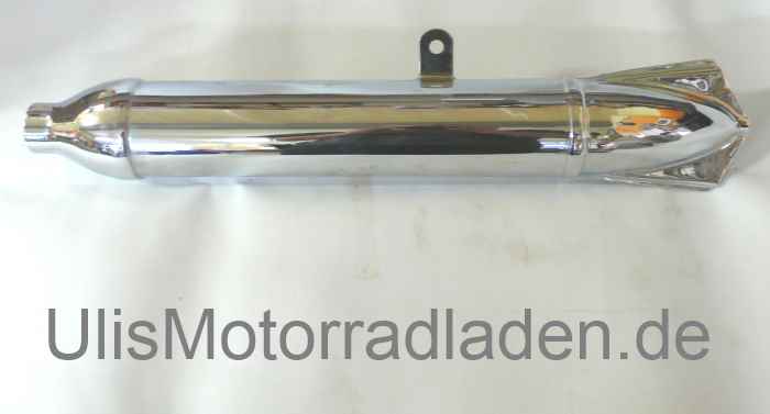 Schalldämpfer für BMW R51/2-R68, Schwalbenform mit Haltelasche, links