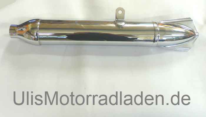 Schalldämpfer für BMW R51/2-R68, Schwalbenform mit Haltelasche, rechts