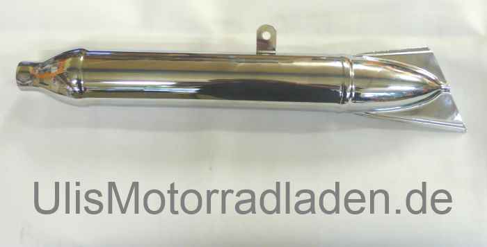 Schalldämpfer für BMW R51/2-R68, Fischform mit Haltelasche, links