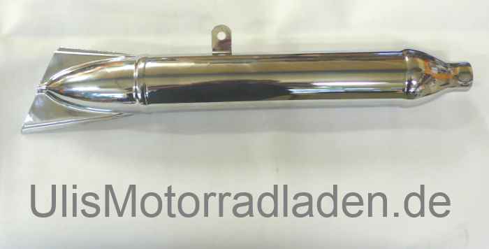 Schalldämpfer für BMW R51/2-R68, Fischform mit Haltelasche, rechts