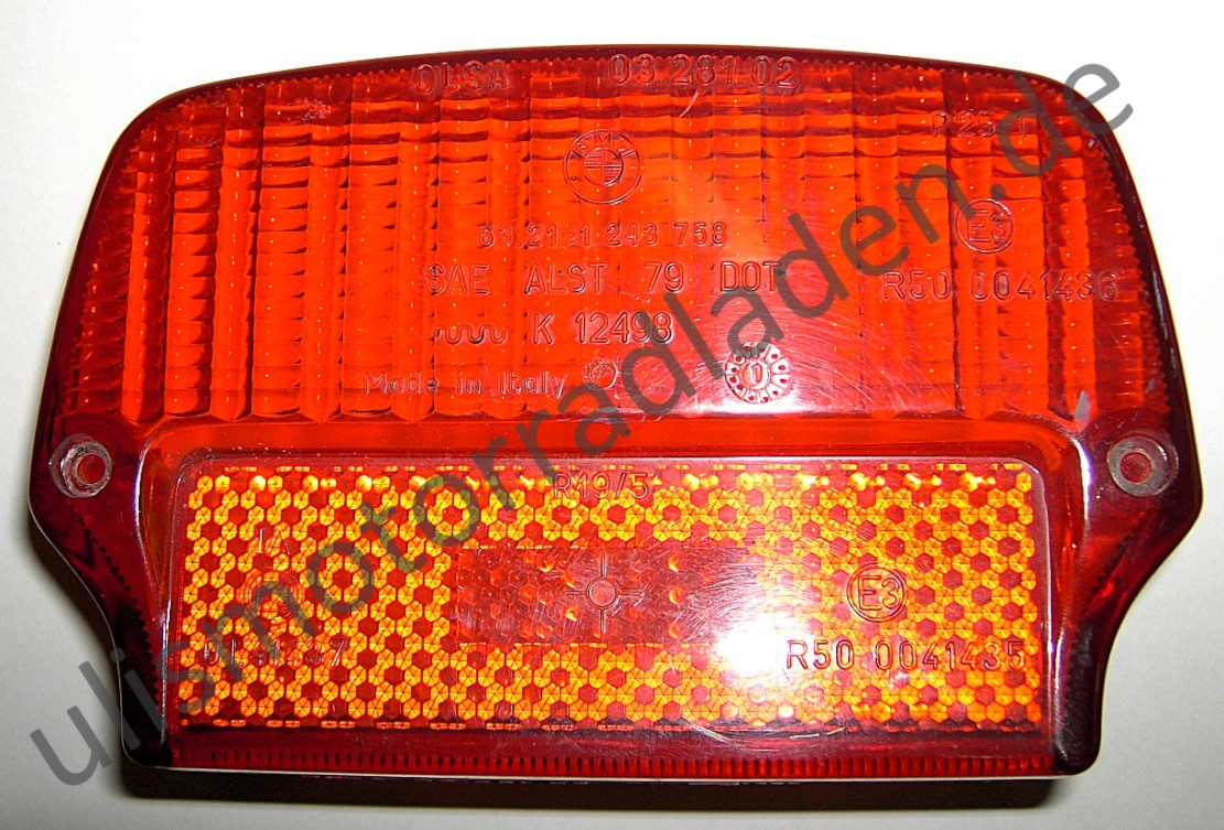 Streuscheibe für BMW R45, R65 und R60/7-R100, ab Baujahr 09/1978, hinten, gebraucht OLSA