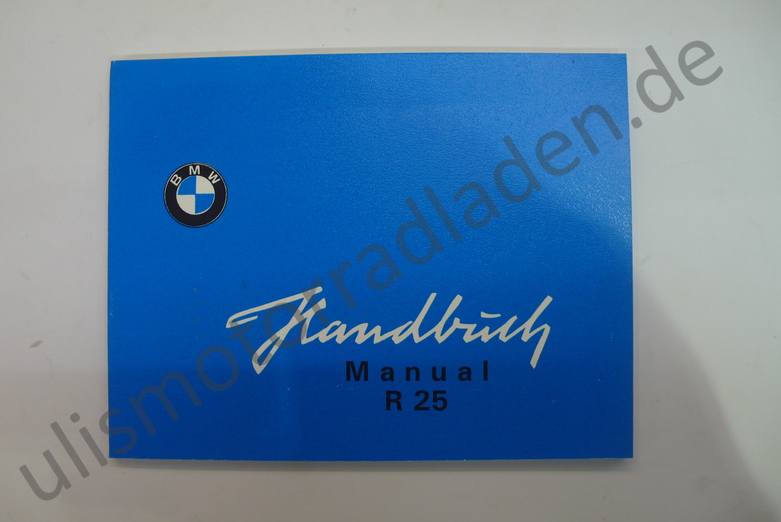 Handbuch (Owner`s manual) für BMW R25 - IN ENGLSCH