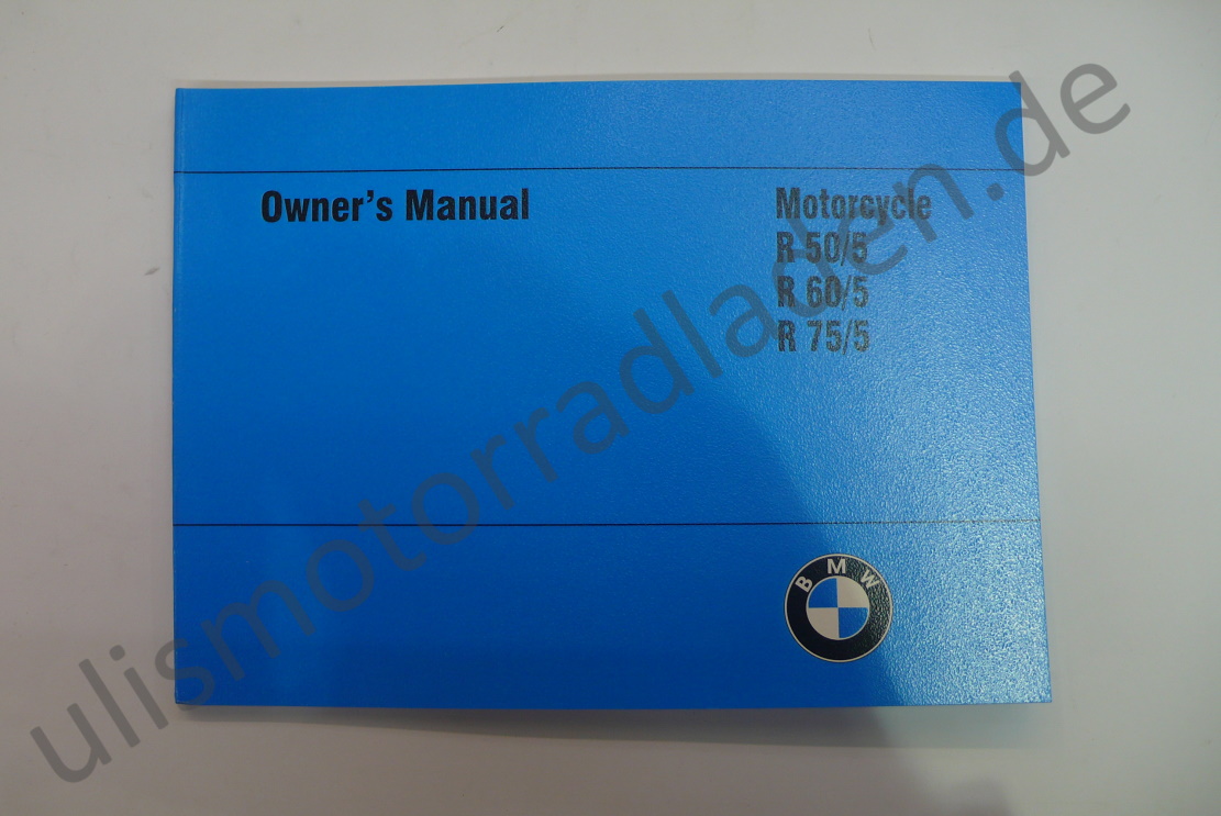 Handbuch (Owner`s manual) für BMW R50/5-R75/5 - IN ENGLSCH