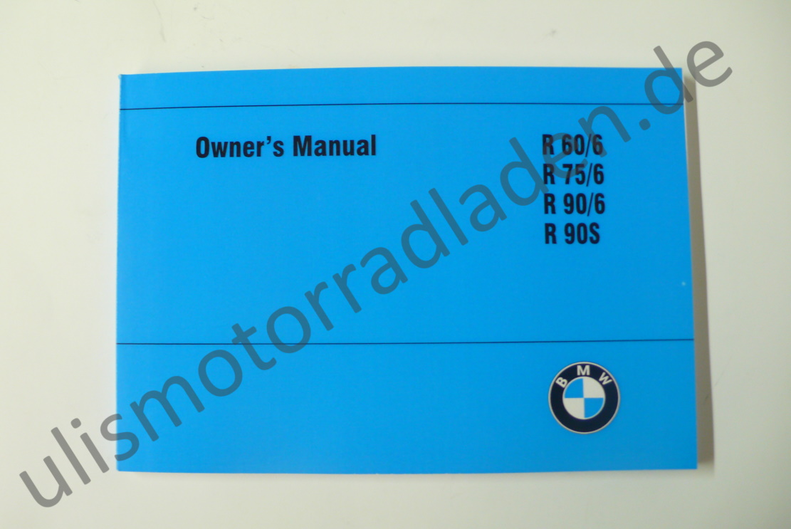 Handbuch (Owner`s manual) für BMW R60/6-R90S - IN ENGLSCH