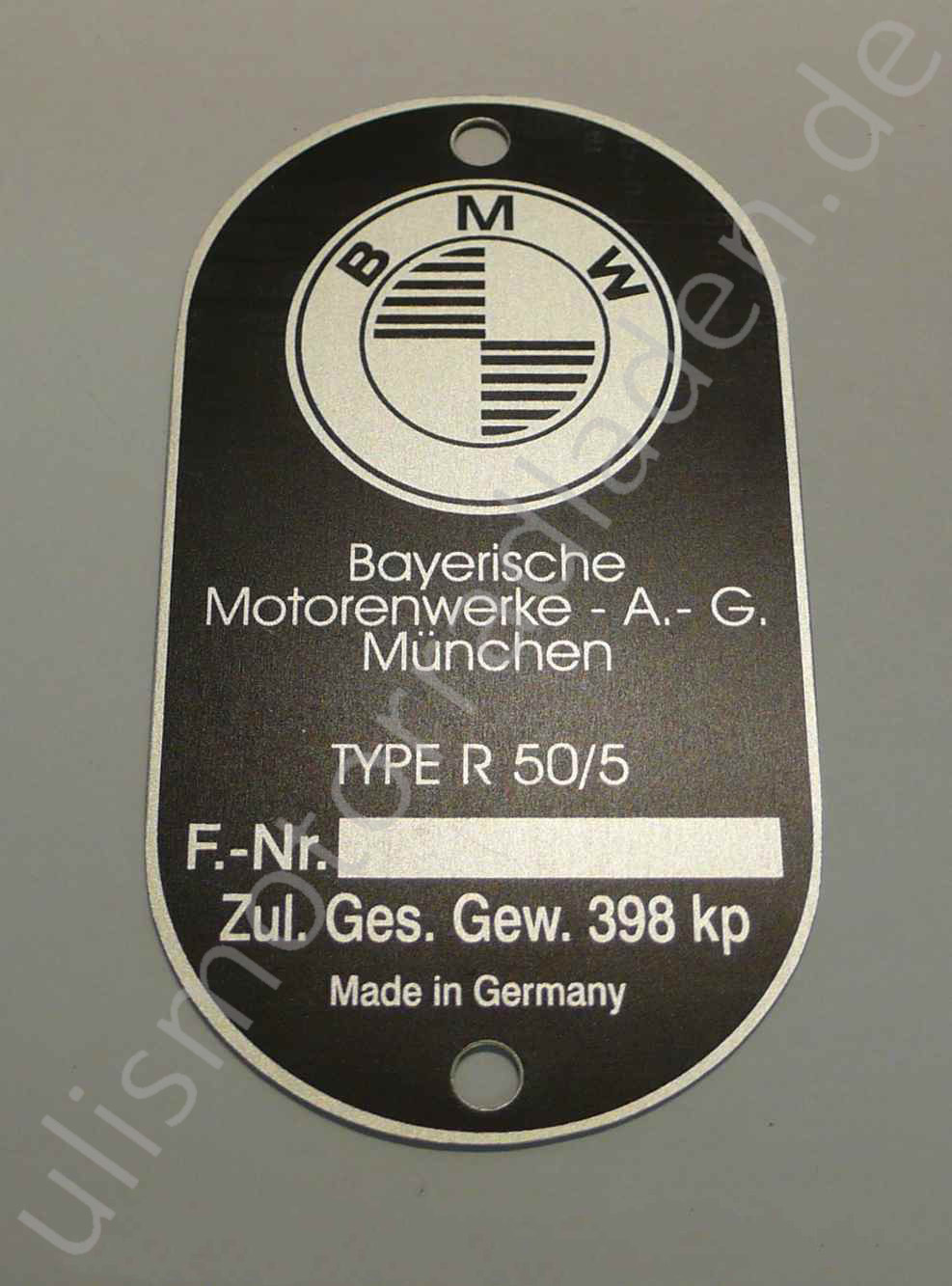 Typenschild für BMW R50/5