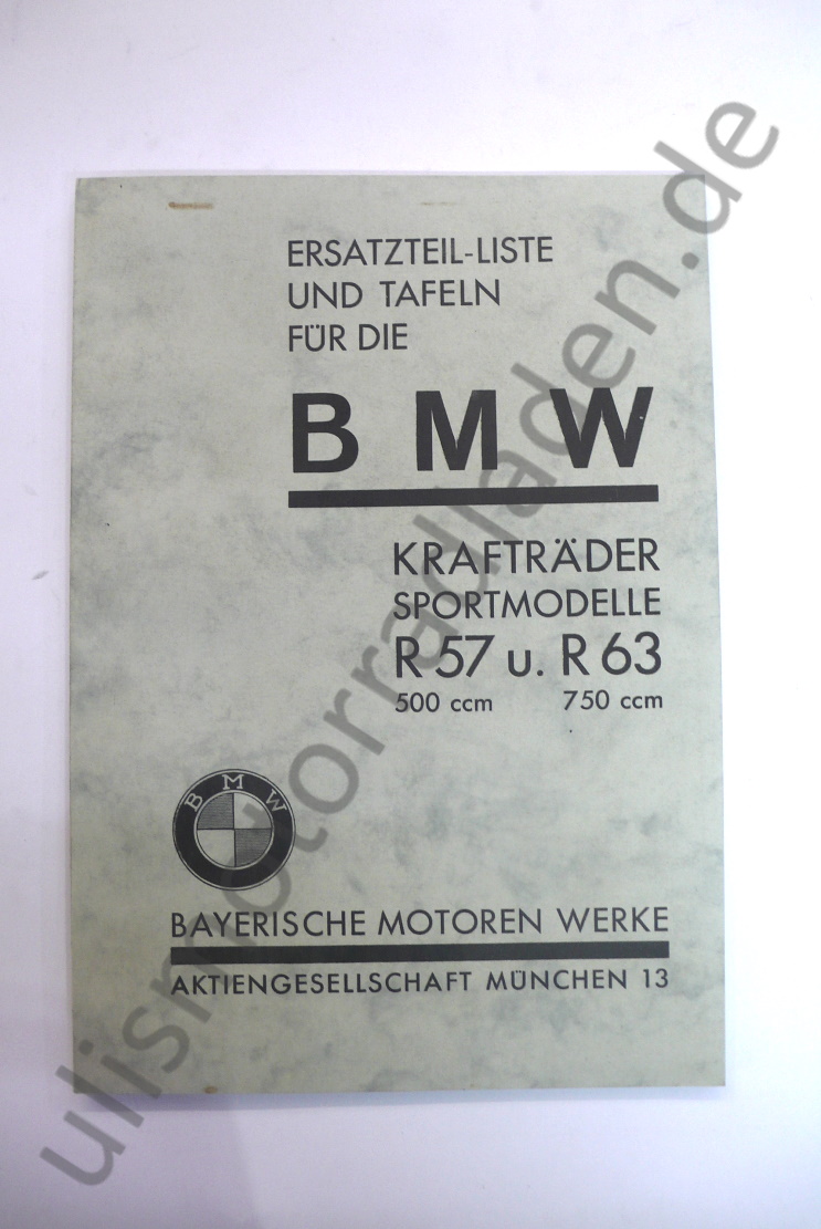 Ersatzteil-Liste für BMW R57 und R63