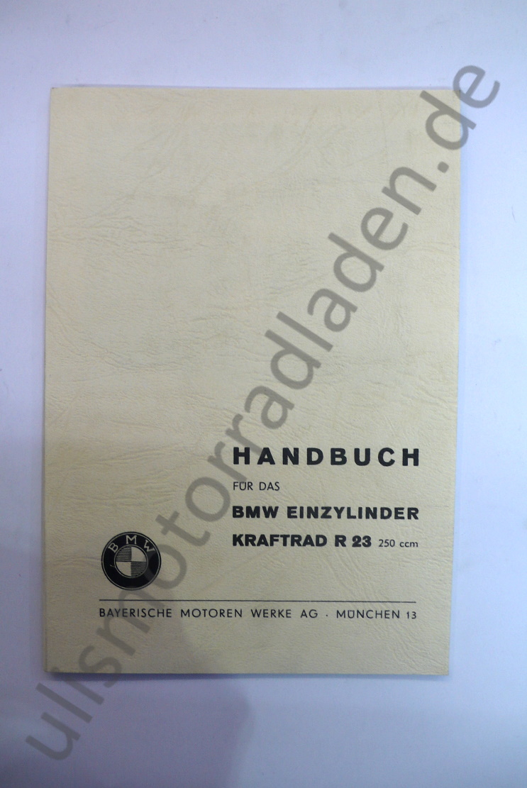 Handbuch (Betriebsanleitung) für BMW R23
