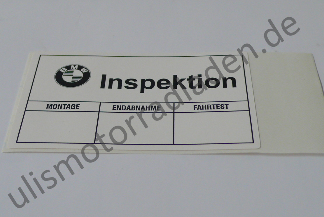Sticker (Aufkleber) Inspektion für BMW ab /5