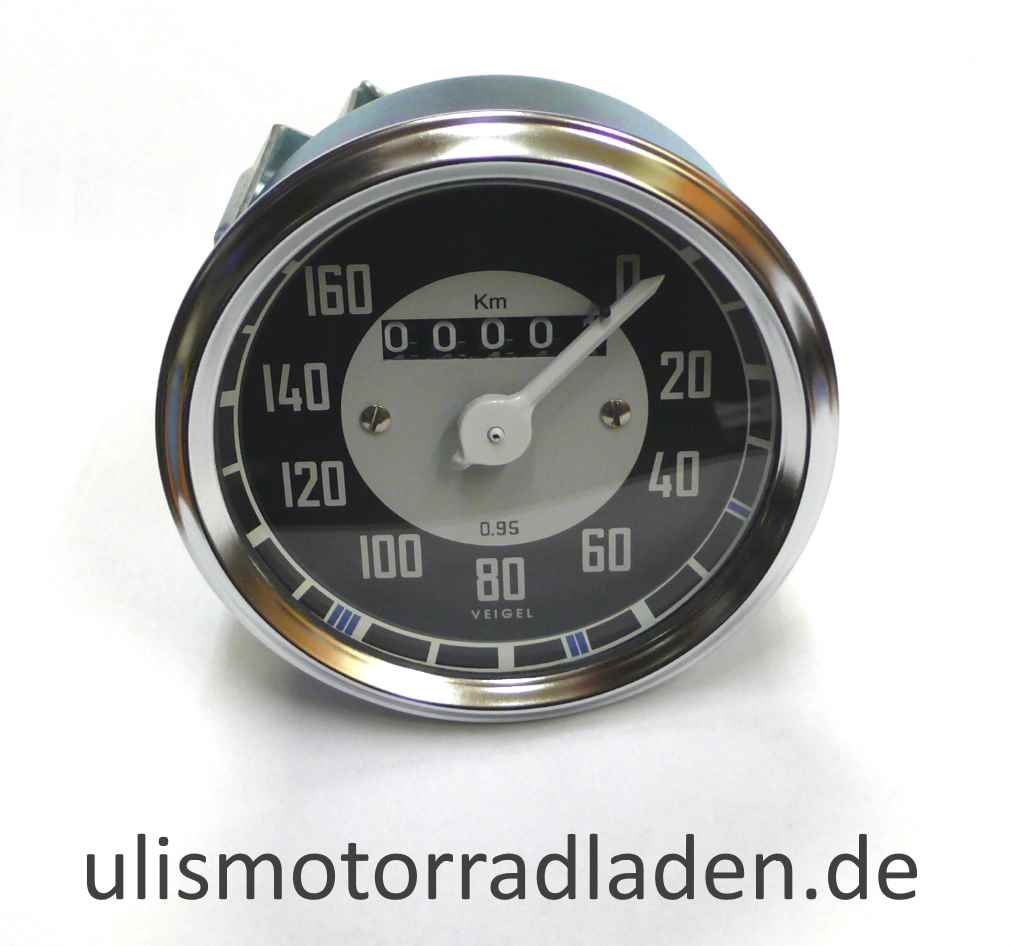 Tacho 0-160 km/h, Wegdrehzahl: 0,95 für BMW R51/2 und R51/3
