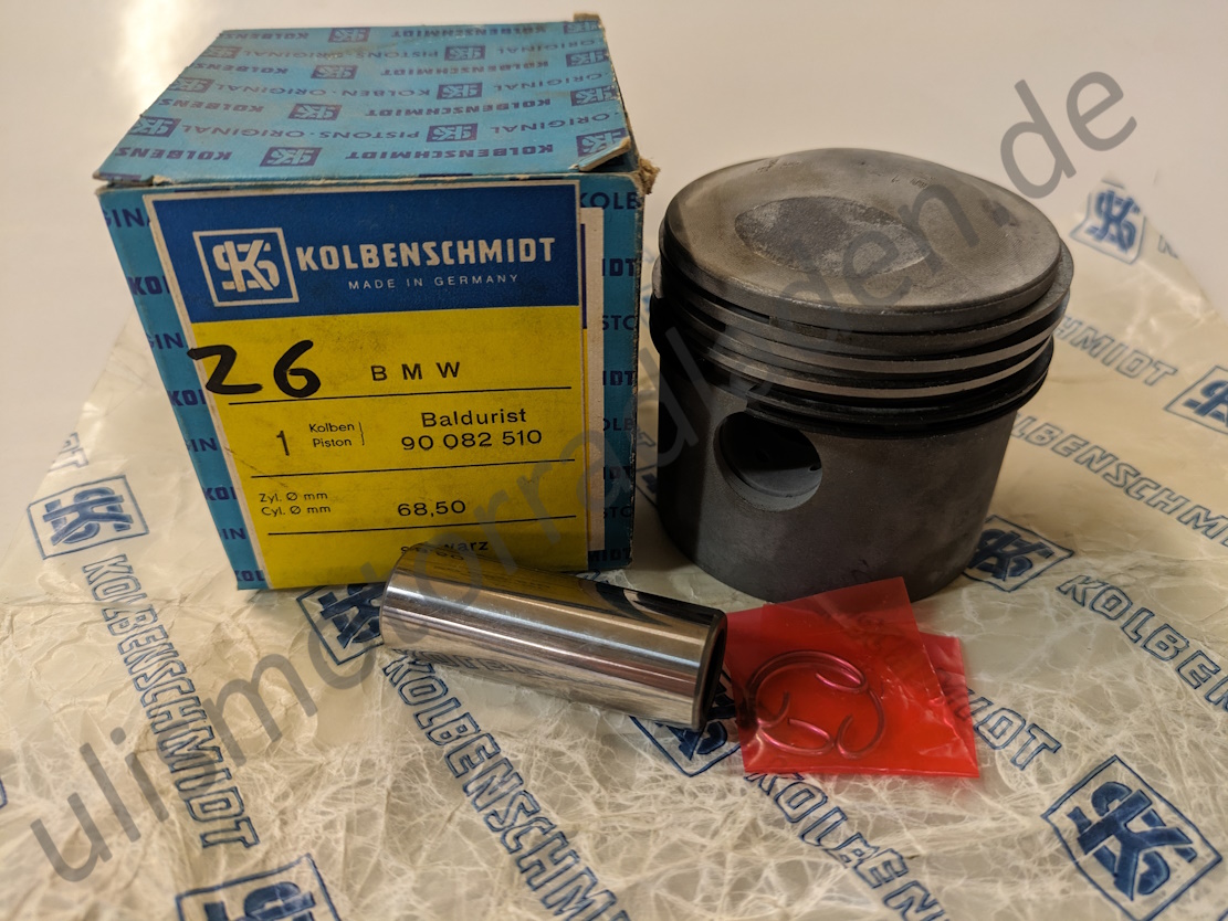 Kolben für BMW R26 - 69,50mm Kolbenschmidt Komplett mit Ringen, Bolzen und Clips