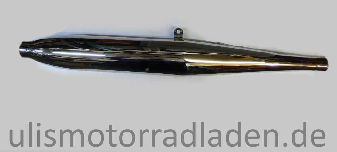 Schalldämpfer für BMW R50S, R69 und R69S, ohne Naht, rechts